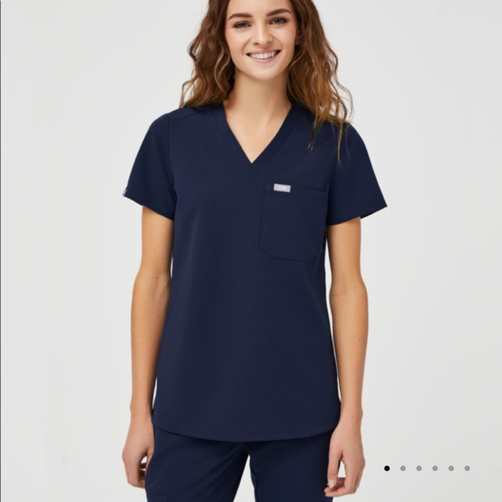 THREE Figs L Navy Caterina top